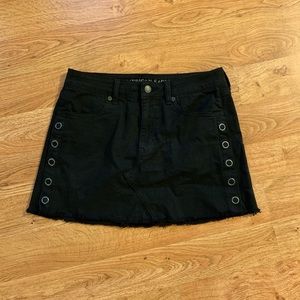 Black Denim Skirt